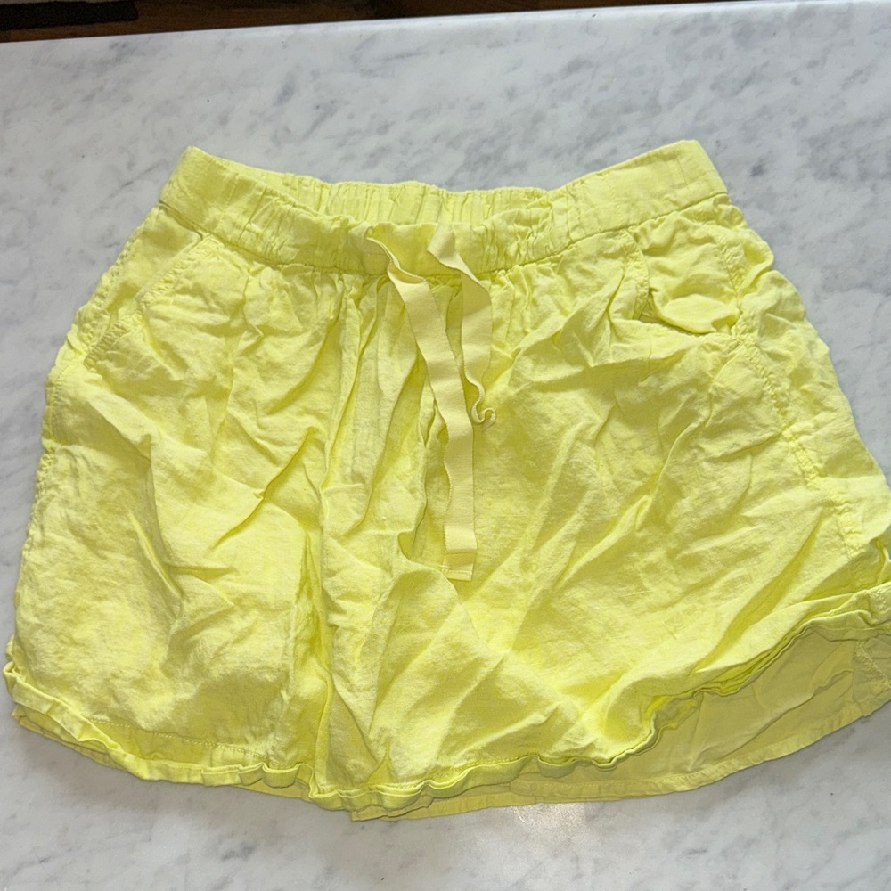 J. Crew Light Yellow Skirt with Blue Stripes